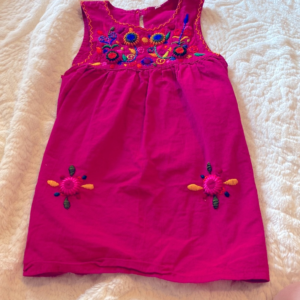 pink homemade dress